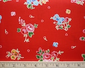 Pam Kitty Love, Lakehouse Dry Goods, Spaced Floral in Cherry Red 12070CHRY - 1/2 Yard