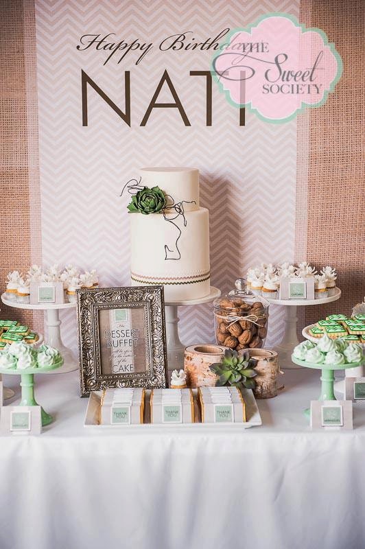 CHEVRON and SUCCULENT Printable Party Backdrop - you print