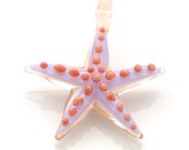 pretty pale colors starfish pendant