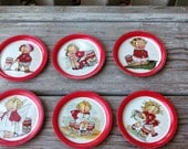 Six Rare Campbells Soup Metal Play Plates