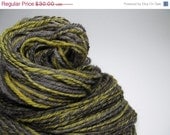 INVENTORY SELL DOWN Mustard Tweed, Handspun, Navajo Plied Yarn with Alpaca, Llama and Wool, Over 185 Yards