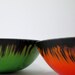 Green and Orange Fire - Ash Wood Bowls