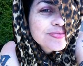 Vintage Leopard Print Long Scarf