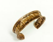 Unisex Hammered Rustic Industrial Copper Cuff Bracelet