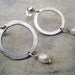 Circle earrings, sterling silver post earrings