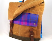 Purple Pendleton Waxed Canvas Backpack