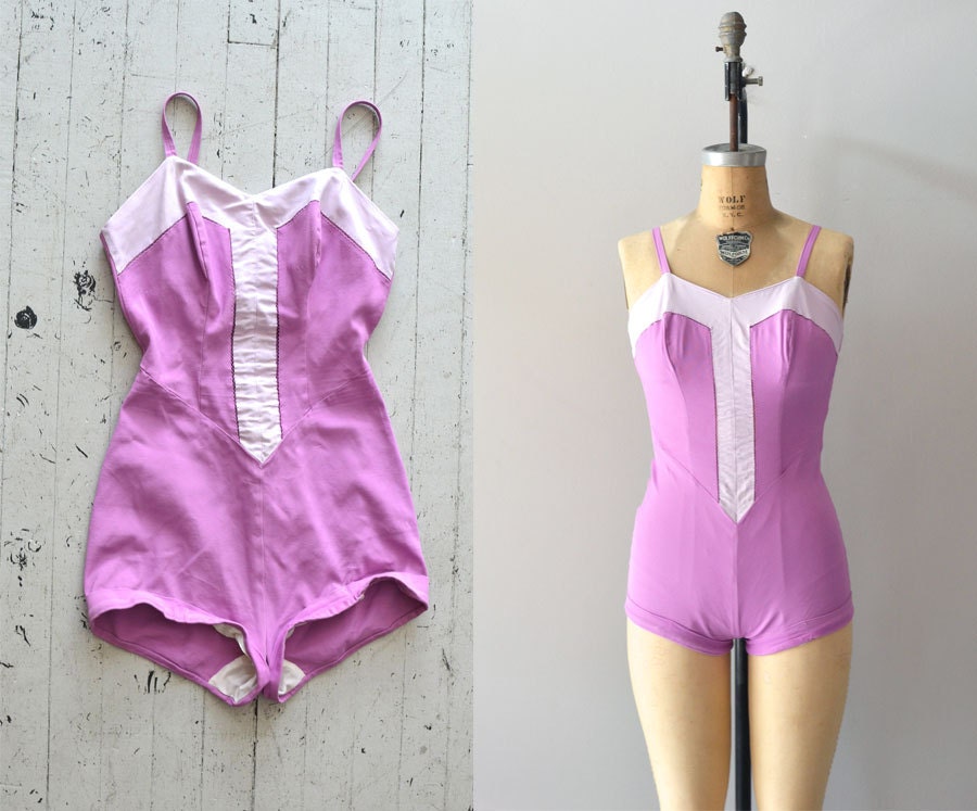 1950s swimsuit / vintage 50s bathing suit / Rose Marie Reid swimsuit