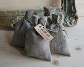 Burlap Linen Favor Bags.Design No 3 . Set of 50 . Size: 3 1/2" ( 8.5cm ) x 4 1/2" ( 11.5cm )