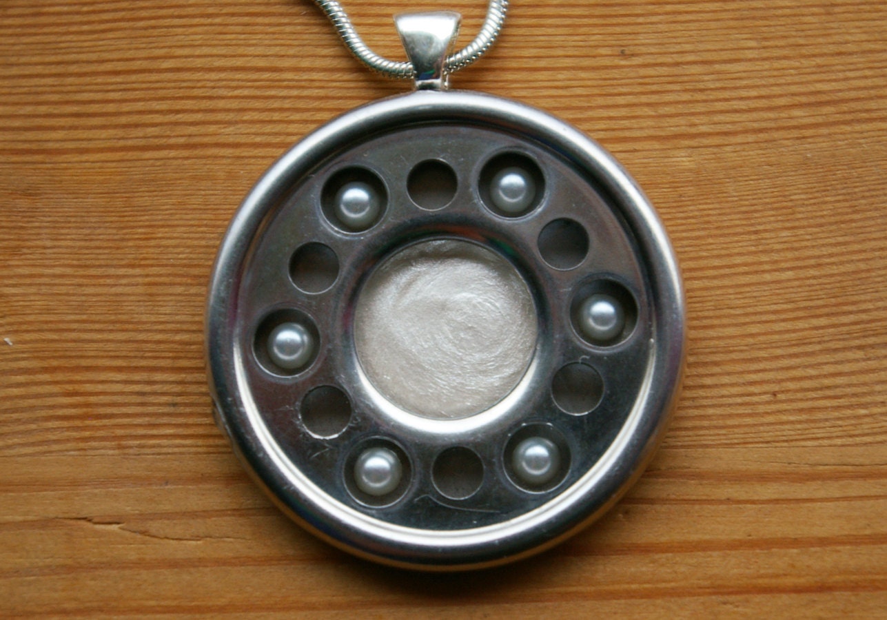 Industrial Aluminum and Pearl Medallion