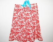 Vintage Skirt Red and White Flirty Flare