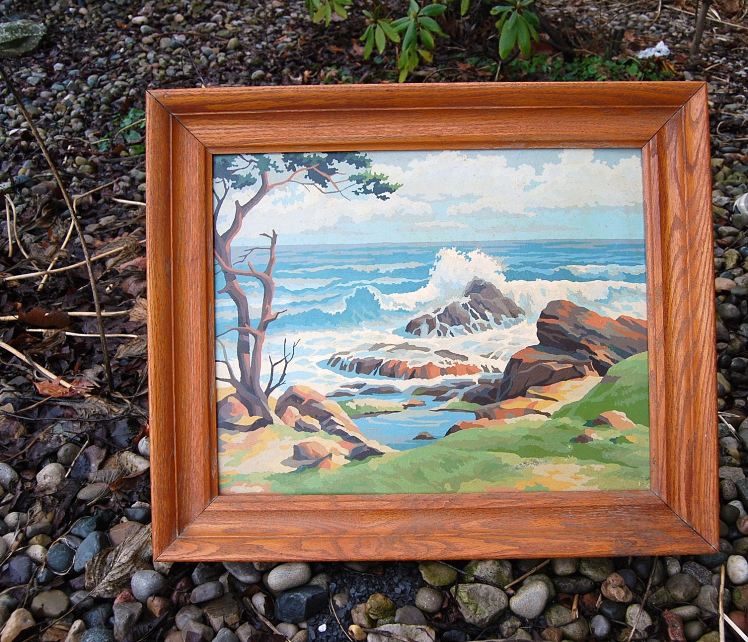 Vintage Paint By Number Land and Sea