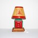 Vintage Lamp Red Ship with Aqua 50s