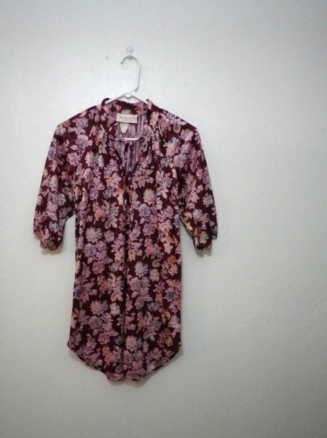 Vintage 60's/70's floral hippie mini dress