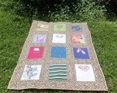 Custom Tshirt Memory Quilt with your choice 12 Tshirts