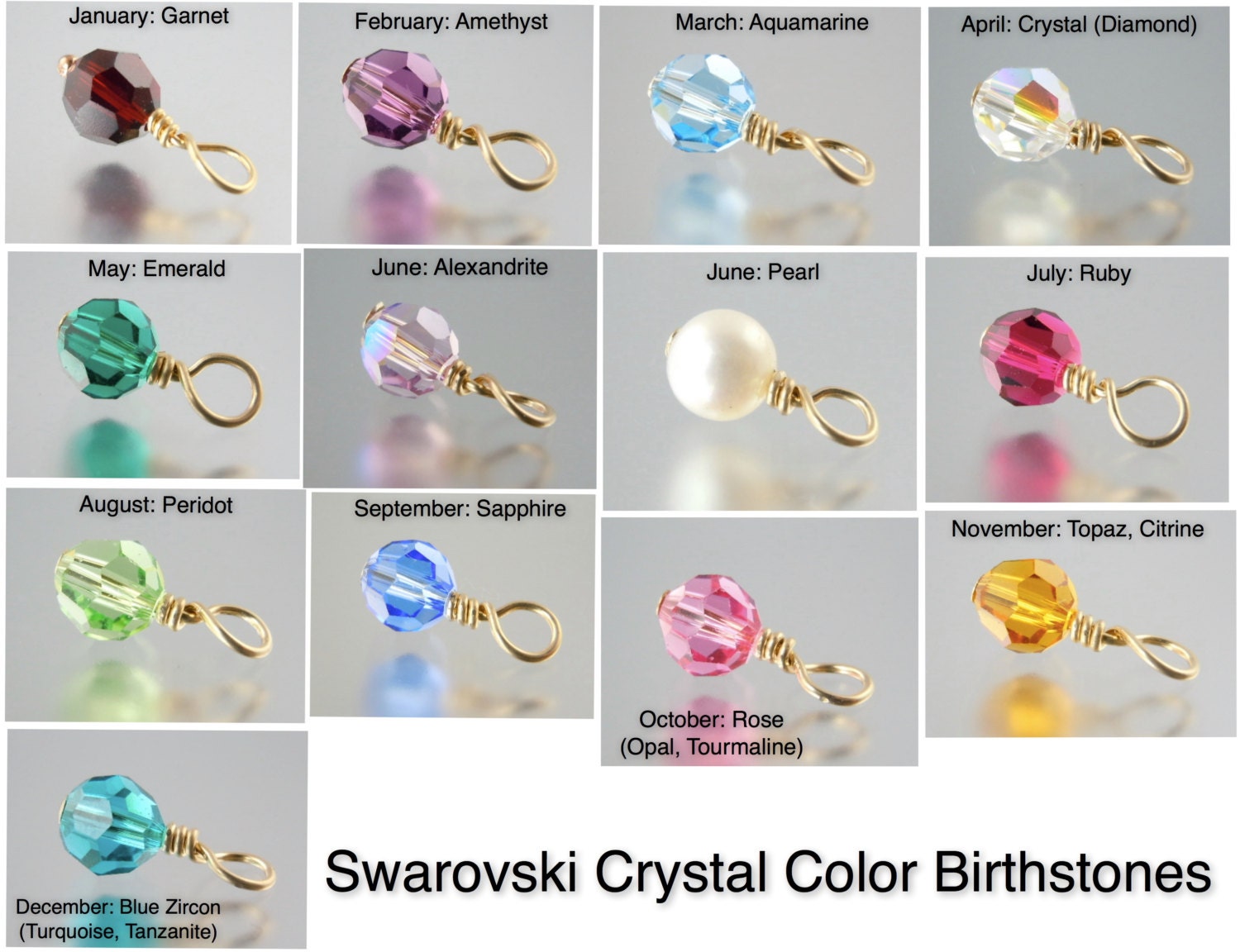 Gold Lotus Flower Necklace - Choose your birthstone color