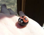 lampwork ladybug bead 1 of 2