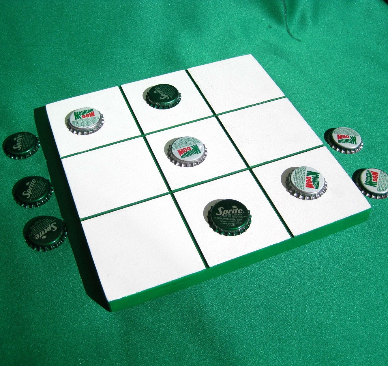 Mountain Dew and Sprite Tic Tac Toe Game Board