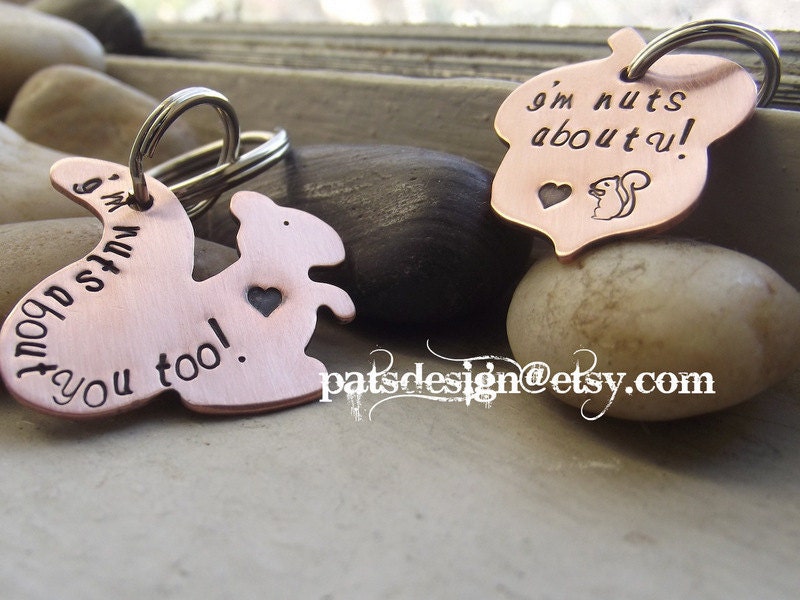 Nuts about you squirrel and Nut set, one for her and one for him