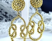 Vintage Earrings Park Lane Large Gold tone Pierced Post