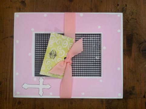 Christening Gift / Baptism Gift - Painted Picture Frame