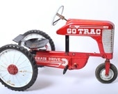 1960s Rare AMF Go Trac Red Tractor Children's Chain Drive Toy - ThisIsAGhostTown