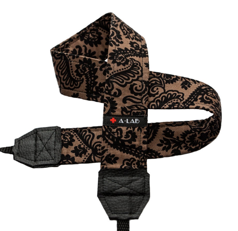 CUSTOM CAMERA STRAP - "chocolate lace"