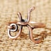 Oxidized. Copper. Letter. Initial. Ring.