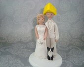 Bride & Groom Green Bay Packers Fans Personalized Wedding Cake Topper