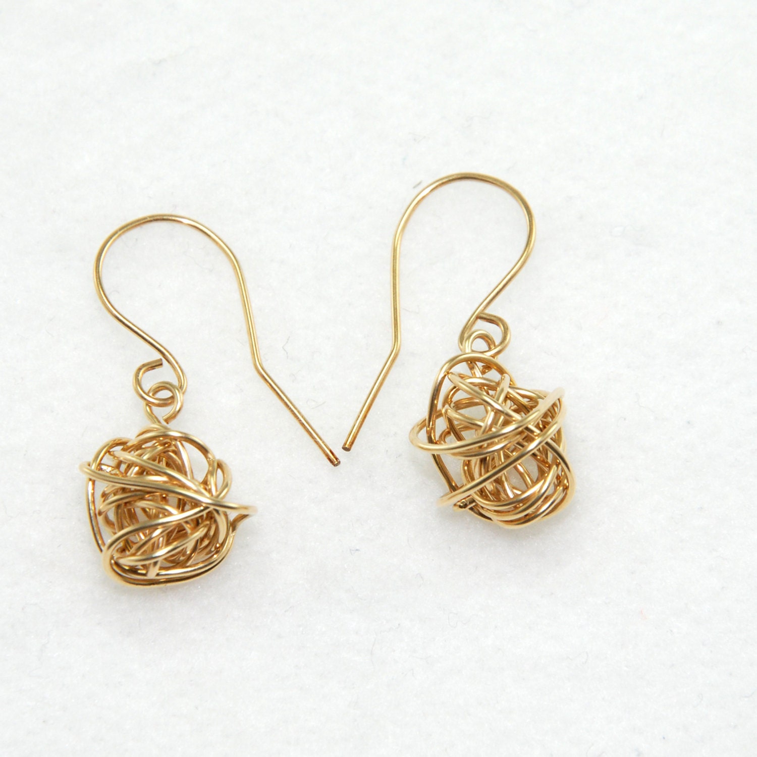 Eco Friendly 14kt gold fill Storm Earrings Gold Fill Knot earrings