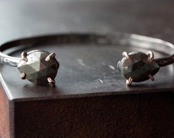 Iron Pyrite Cuff Bracelet