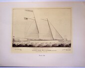 Classic Currier and Ives print, 1942 Vintage Pilot Boat