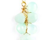 Chalcedony necklace - amazonite necklace - amazonite jewelry - blue bridesmaid necklace - blue stone necklace - gemstone statement necklace