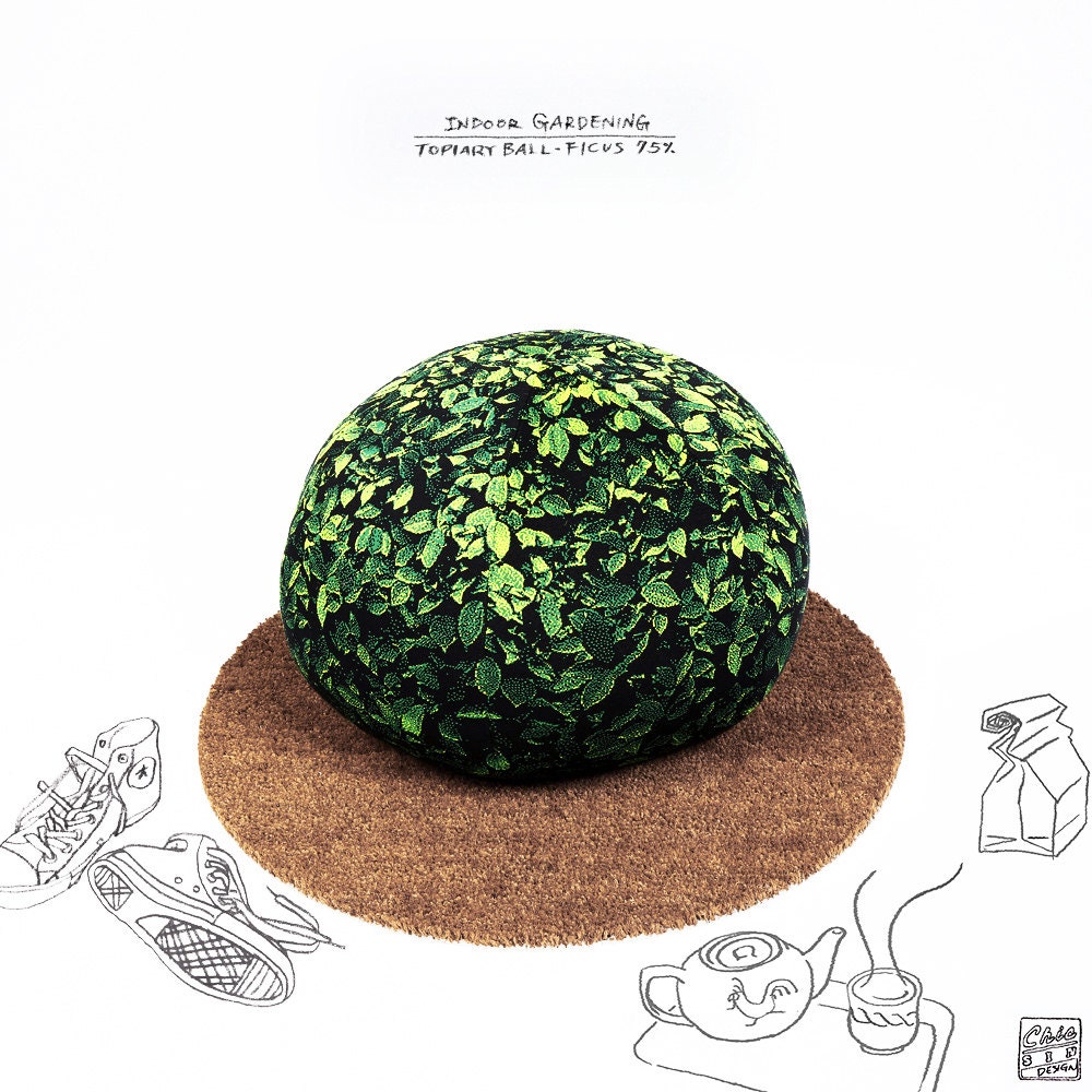 Topiary ball beanbag chair - ficus medium