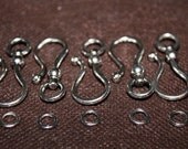 Toggle Clasps, Hook Clasps, Silver Pewter, 10 Sets, Nautical Theme