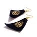 Leather dangle earrings "Casual Elegance" collection. Statement jewelry