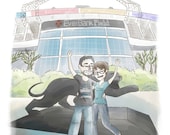 Custom couple Illustration - Simple Style