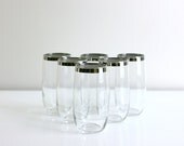 Vintage Silver Rimmed Dorothy Thorpe Mad Men Tumblers