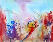 Wildflowers in Watercolor Print