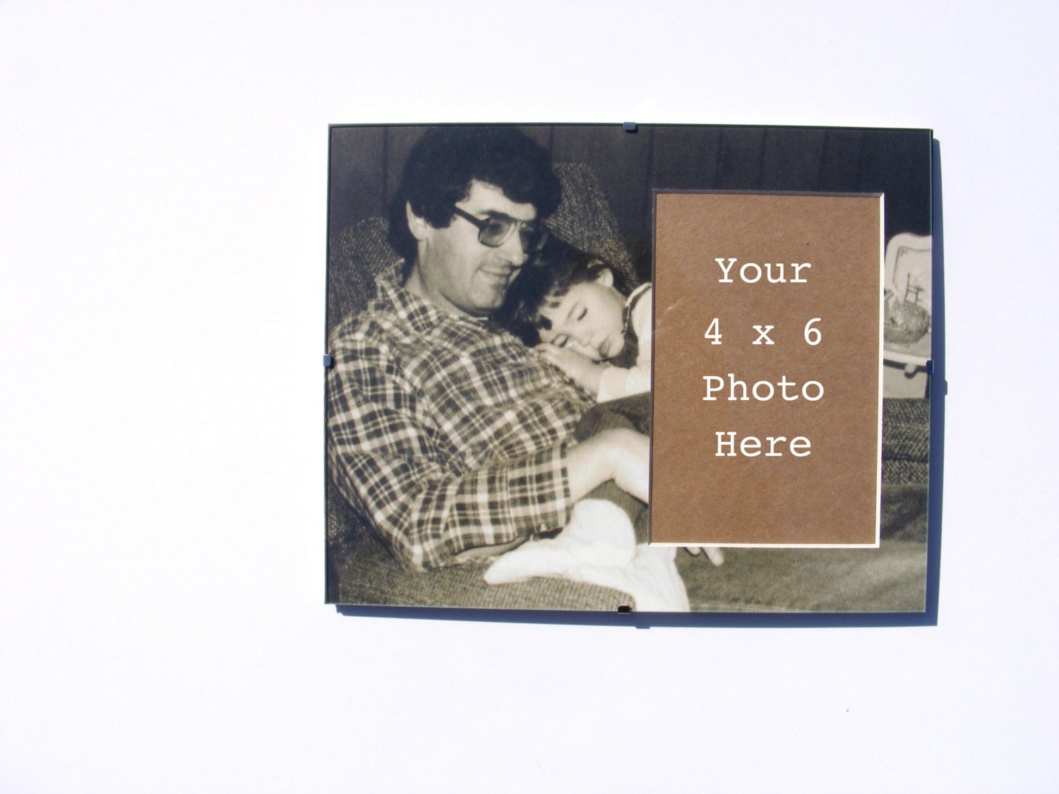 Gift for Dad - Personalized Decor Mat. For your Photos. Handmade by Calico City on etsy