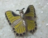beautiful  ponytail holder vintage barrette metal butterfly