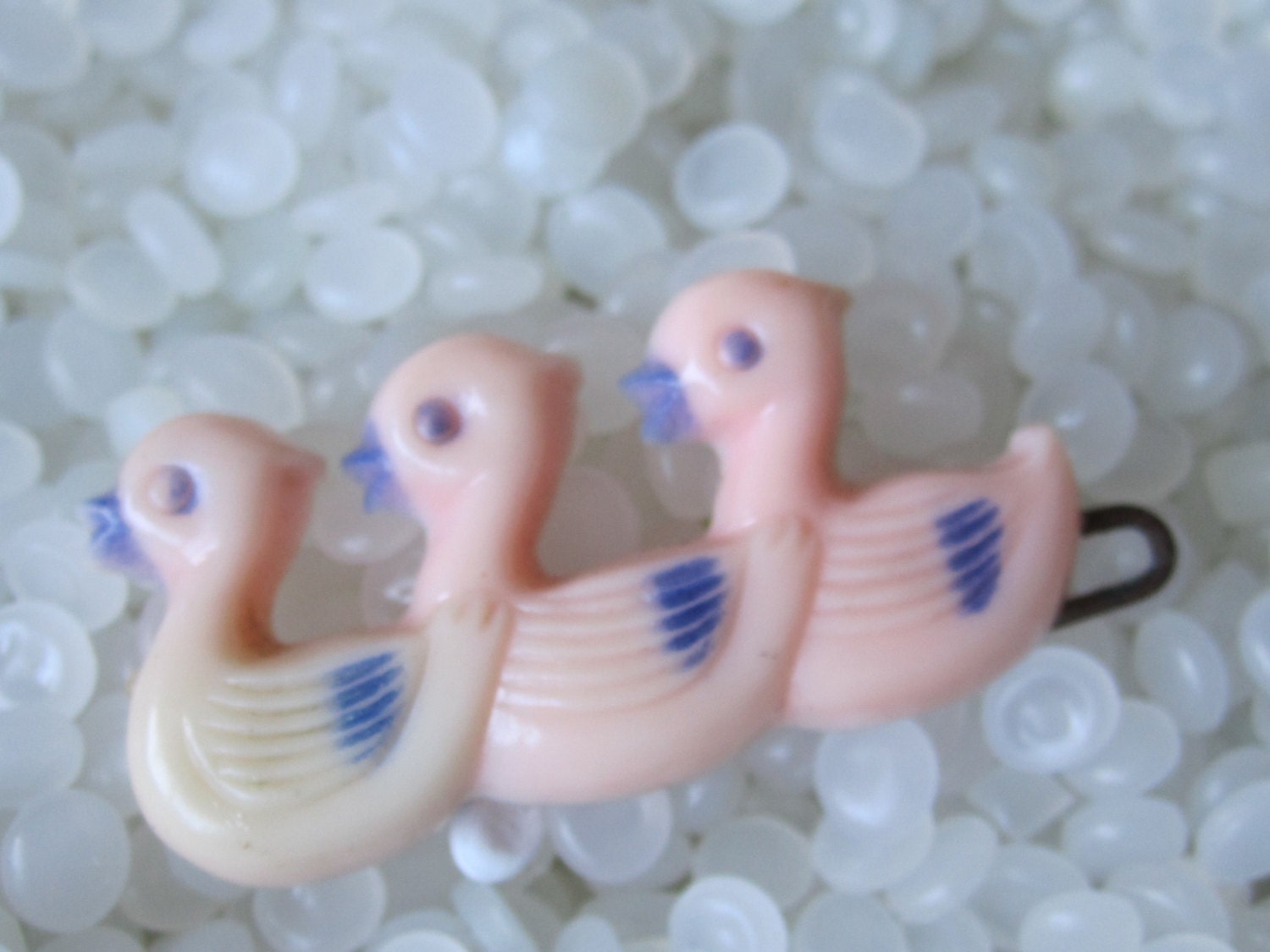 vintage barrette , three ducks in a row