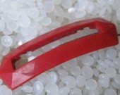 vintage barrette red diamond shape