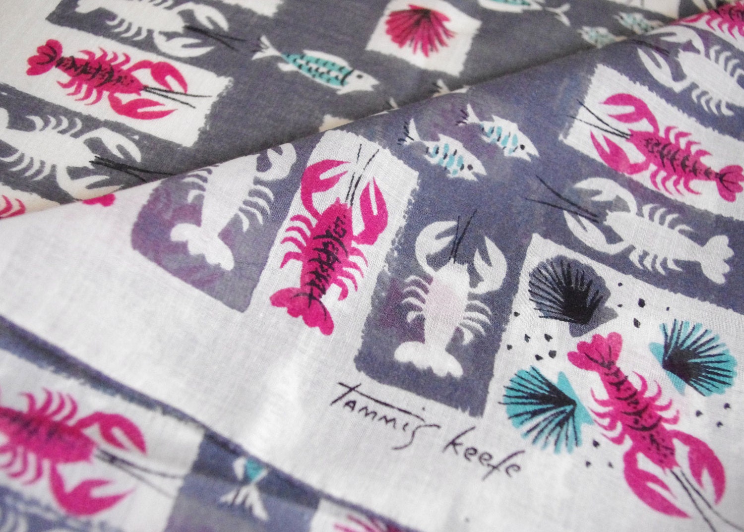 Spectacular Tammis Keefe Sea Creatures Hankie
