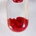 Red blood cells bottle necklace. Awesome science jewelry. Polymer clay. Free US shipping.