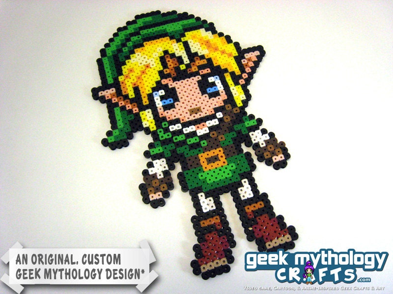 Link Legend of Zelda Ocarina of Time - Nintendo Video Game Perler Pixel Bead Sprite