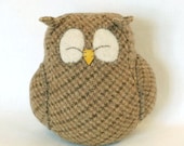 Repurposed Wool Owl Felted Wool Lamb Wool Stuffing Upcycled Home Decor Eco Friendly Ornament Interior Eco Friendly Home Decor