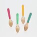 20 Wooden Ice Cream Spoons - Classic Chevron - Zig Zag - Great Alternative To Plastic Utensils