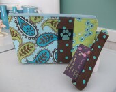 Fun 'N Funky Embroidered Pawprint Wristlet