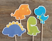 Dinosaur Party - Set of 24 Assorted Dino Cupcake Toppers by The Birthday House