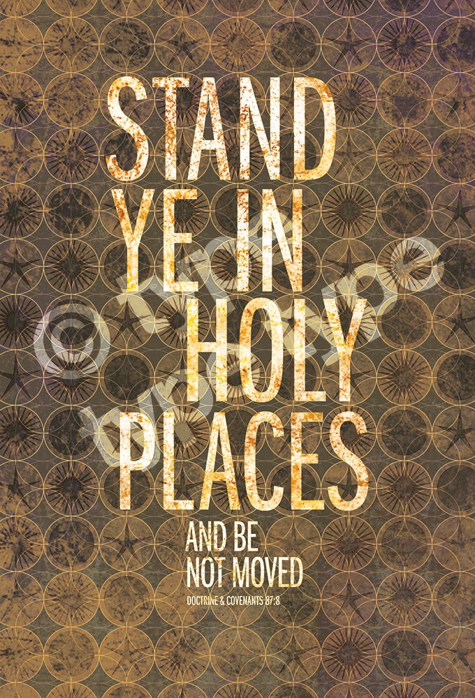 Stand Ye in Holy Places (2013 LDS Mutual Theme) bronze